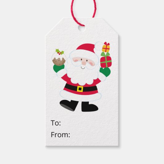 Happy Santa Gift Labels Cadeaulabel (Voorkant)