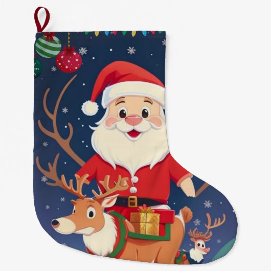 Happy Santa Grote Kerstsok (Voorkant)