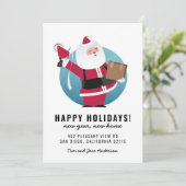 Happy Santa Mover met box Kaart (Staand voorkant)