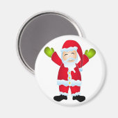 Happy Santa Ornament Magnet Magneet (Voorkant / Achterkant)