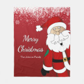 Happy Santa - Vrolijk kerstfeest Fleece Deken (Voorkant)