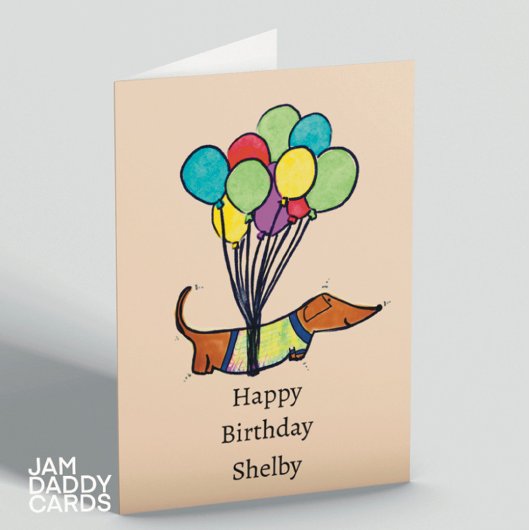 Happy Sause Dog verjaardag Kaart