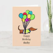 Happy Sause Dog  verjaardag Kaart (Voorkant)