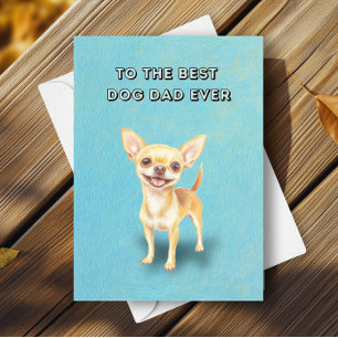Happy Schattige Chihuahua Beste Hond Papa Vaderdag Kaart