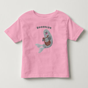 Happy schattige harp seal cartoon illustratie kinder shirts
