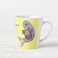 Happy schattige harp seal cartoon illustratie