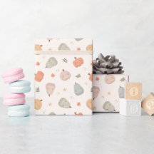 Happy Schattige pompoenpatroon - inpakpapierrol