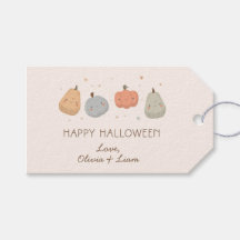 Happy Schattigee Pompoen Ontwerp Custom Gift Label