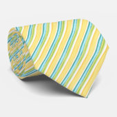 Happy Schattigee Sunny Summery Waterverf Stripes Stropdas (Opgerold)