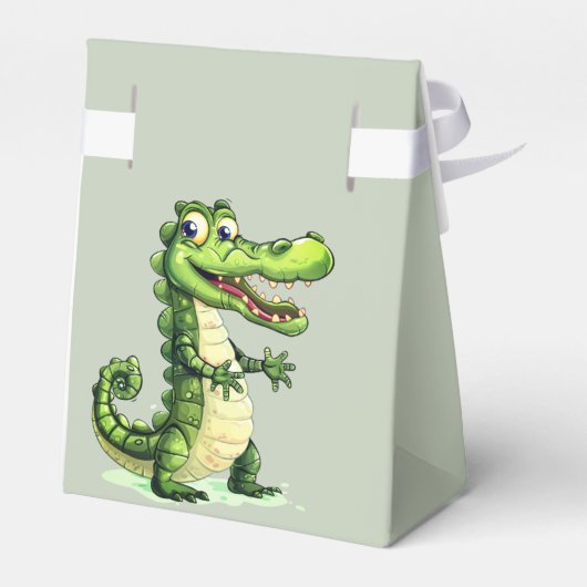 Happy Schattigee wilde krokodil Oerwoud Bomen Mooi Bedankdoosjes (Achterkant)