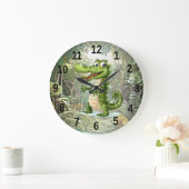 Happy Schattigee wilde krokodil Oerwoud Bomen Mooi Grote Klok (Huis)