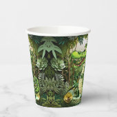 Happy Schattigee wilde krokodil Oerwoud Bomen Mooi Papieren Bekers (Links)