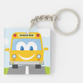 Happy School Bus Sleutelhanger (Achterkant)
