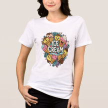 Happy Scoops Doodle Graphic T-shirt