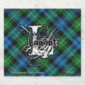 Happy Scotsman Clan Lamont Tartan Monogram Bier Etiket (Enkel label)
