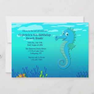 Happy Seahorse uitnodiging