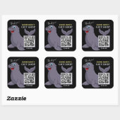 Happy Seal Merci QR Code Carré Sticker (Feuille)