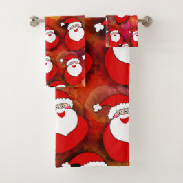 Happy Seamless Santa Claus Pattern Bad Handdoek
