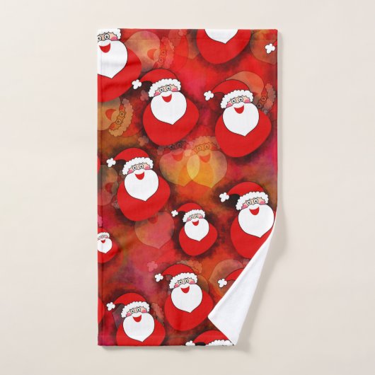 Happy Seamless Santa Claus Pattern Bad Handdoek (Handdoek)