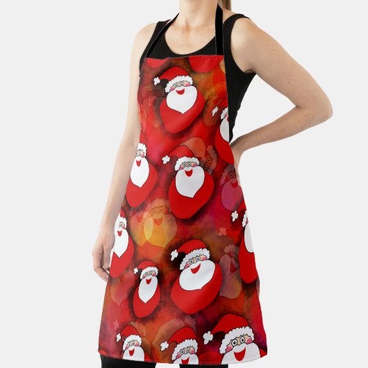Happy Seamless Santa Claus Pattern Schort (Insitu)