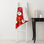 Happy Seamless Santa Claus Pattern Sherpa Deken (In situ)