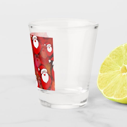 Happy Seamless Santa Claus Pattern Shot Glas (Rechts)