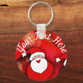 Happy Seamless Santa Claus Pattern Sleutelhanger (Voorkant)