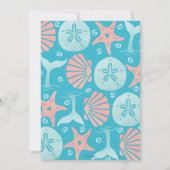 Happy Seashore | Nautical Beach Seashell Weddensch Save The Date (Achterkant)