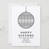 Happy Seasons Carte de voeux avec balle de Noël br (Devant)