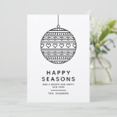 Happy Seasons Carte de voeux avec balle de Noël br (Debout devant)