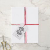 Happy Seasons minimalistisch patroon kerstbal Cadeaulabel (Met Touw)