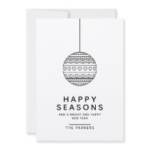 Happy Seasons Wenskaart met kerstbal