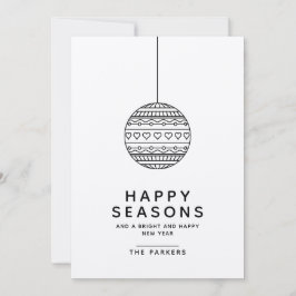 Happy Seasons Wenskaart met kerstbal Kaart
