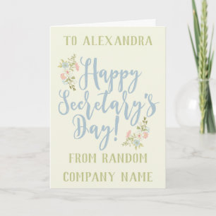 Happy Secretary's Day Persoonlijke groet Kaart