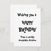 Happy Self-Isolating Birthday Social Distancing (Voorkant / Achterkant)