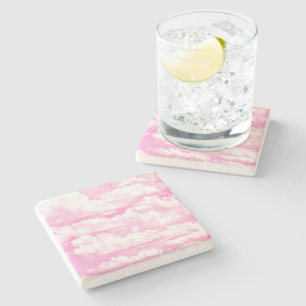 Happy Serene Pink Clouds-decor Stenen Onderzetter