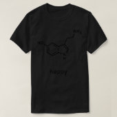 Happy Serotonin Molecule Chemistry Science T-shirt (Design voorkant)