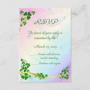 Happy Shamrock RSVP-kaarten RSVP Kaartje