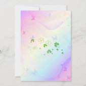 Happy Shamrock Wedding Uitnodiging (Achterkant)