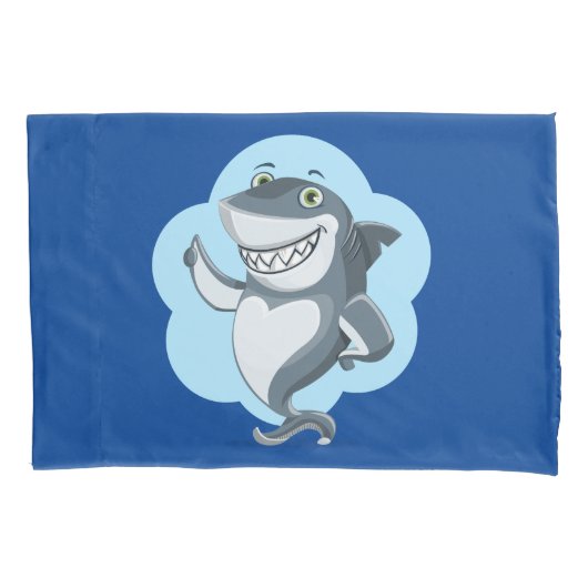Happy shark kussensloop (Voorkant)