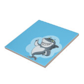 Happy shark tegeltje (Zijkant)