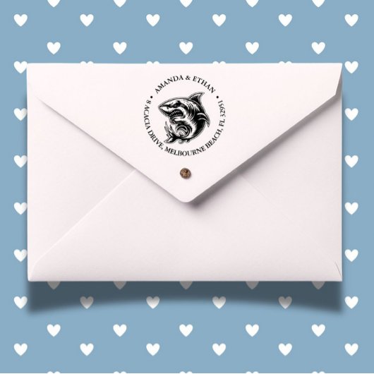 Happy Shark Theme Zelfinktende Stempel