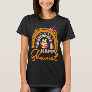 Happy Shavuot Jewish Rainbow Hebrew Judaism Holida T-shirt