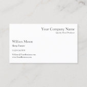 Happy Sheep in Field Photo - Carte de visite (Dos)