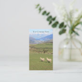 Happy Sheep in Field Photo - Carte de visite (Debout devant)