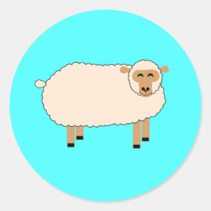 Happy Sheep Ronde Sticker