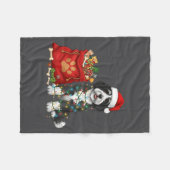 Happy Sheepadoodle Christmas Lights Dog Mom Sheepa Fleece Deken (Voorkant (Horizontaal))