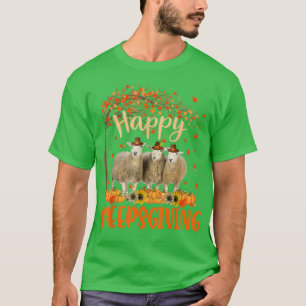 Happy Sheepsgiving Cute Thanksgiving Sheep Eigenaa T-shirt