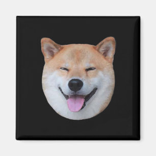 Happy shiba in je gezicht Glimlende hondengift Magneet