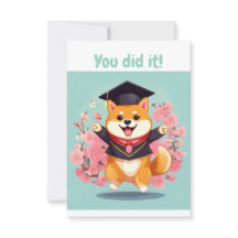 Happy Shiba INU Afstuderen - afstuderen Card